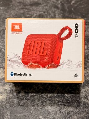 JBL GO 4 Portable Bluetooth Speaker — Red